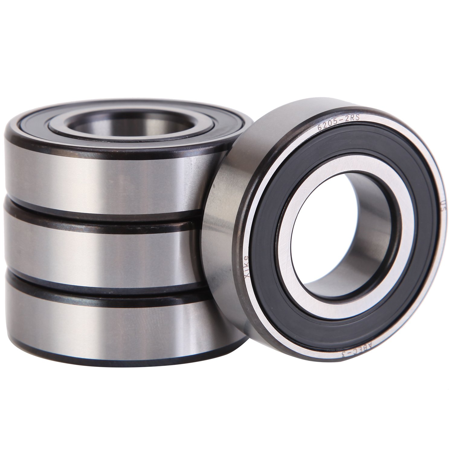 XiKe 4 Pack 62052RS Precision Bearings 25x52x15mm, Rotate Quiet High