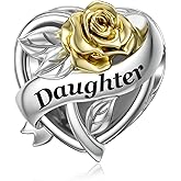 DALARAN 925 Sterling Silver Mother Daughter Sister Wife Friend Grandma Charms Bead for Charm Bracelet Necklace