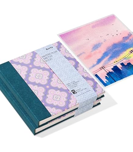 Cuaderno de bocetos de acuarela Arrtx, 300 g, 100% algodón, 24 hojas de papel, diario de acuarela de tapa dura, cuaderno de viaje para dibujo artístico - AliExprs 21 Cuaderno de bocetos de acuarela Arrtx, 300 g, 100% algodón, 24 hojas de papel, diario de acuarela de tapa dura, cuaderno de viaje para dibujo artístico - AliExprs 21