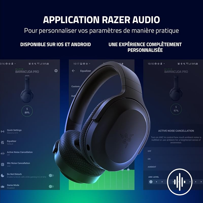 Barracuda X - Casque Gaming sans Fil Multiplateforme (SmartSwitch Dual sans Fil, Design Ergonomique, TriForce 40mm, Microphone Cardioïde, Contrôles sur Casque, Batterie de 50h, USB-C) Noir