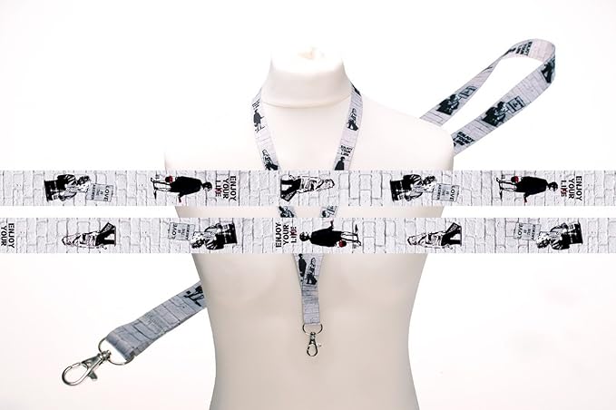 Banksy ladrillos único cinta de satén cordón correa para el ...