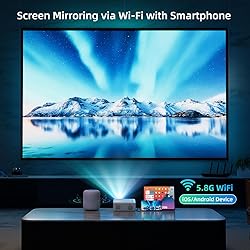KSAN Mini Projector, 4K & 1080P Supported Portable