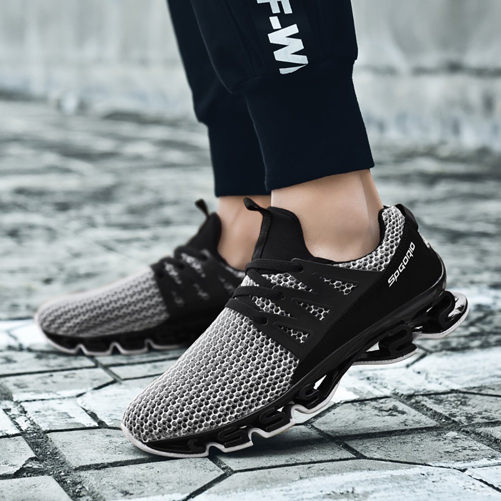 Smapavic Mens Outdoor Sport Walking Shoes Lightweight Mesh Wide Sneakers Trail Running Shoes