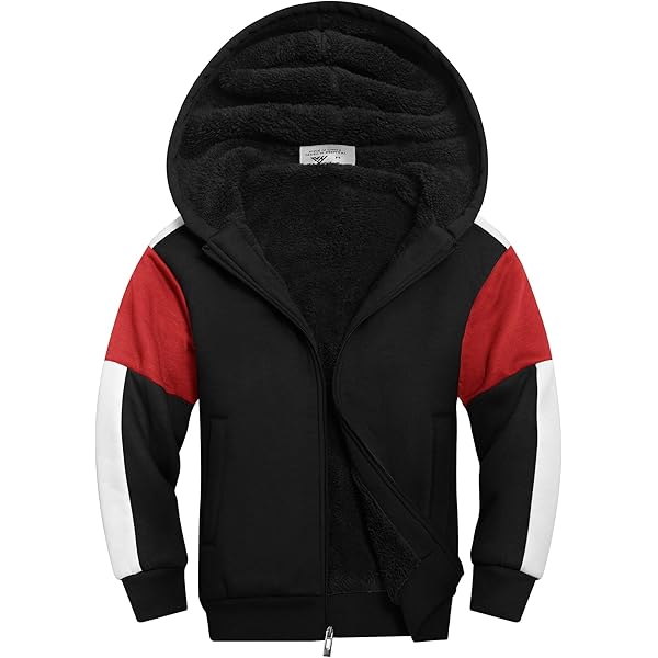 Amazon.com: V VALANCH Boys Hoodie Zip Up Fleece Lined Jacket Warm