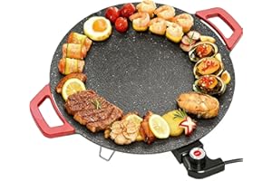 Indoor Smokeless Electric Griddle, 2026 Upgraded Smokeless Indoor Electric Grill & Nonstick Griddle, Multi-functional Electri
