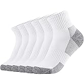 LO SHOKIM Athletic Socks Women Ankle Cushioned Running Socks 6 Pairs Thick Cotton Sports Socks