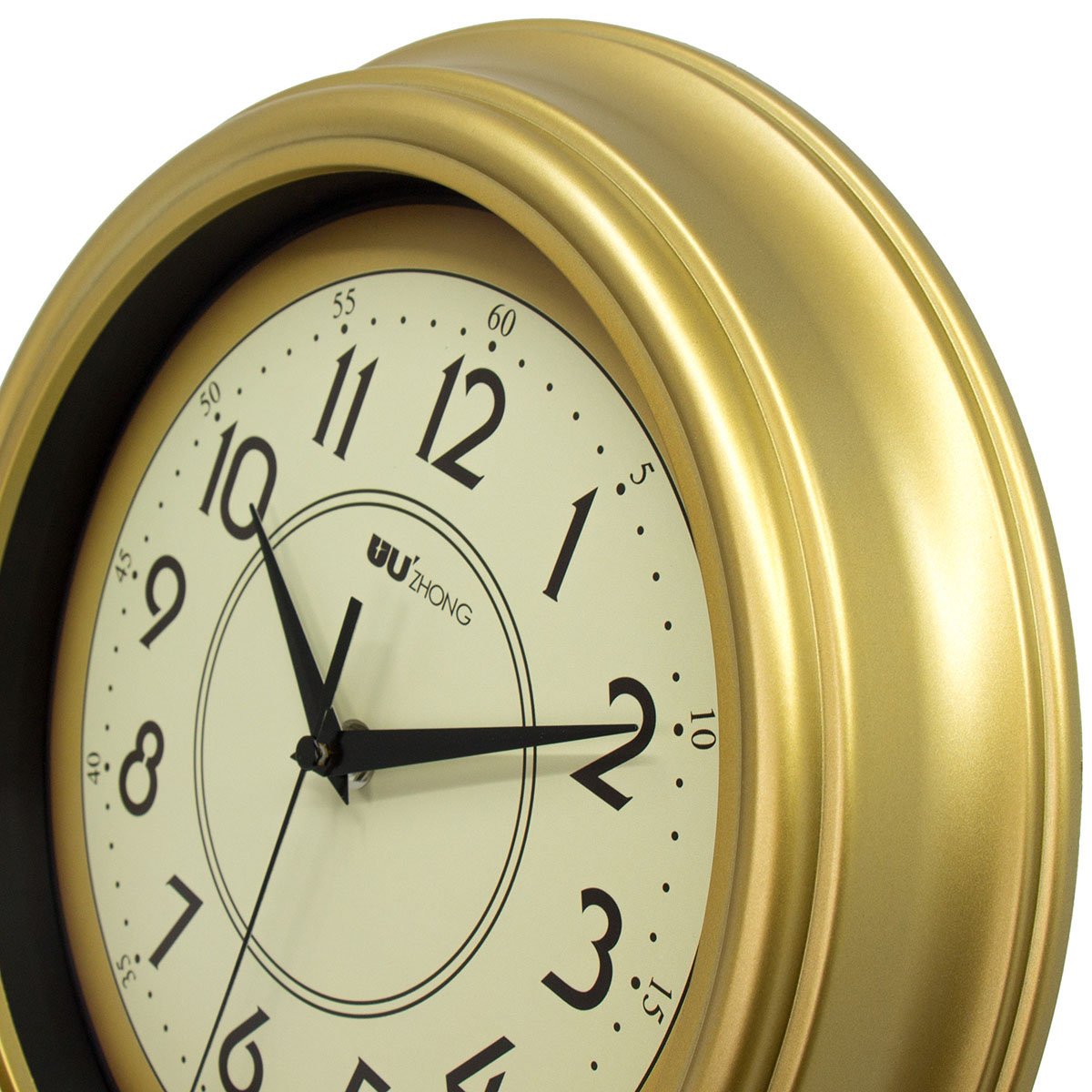 45Min 12Inch Decorated Dial Face Retro Wall Clock, Silent NonTicking