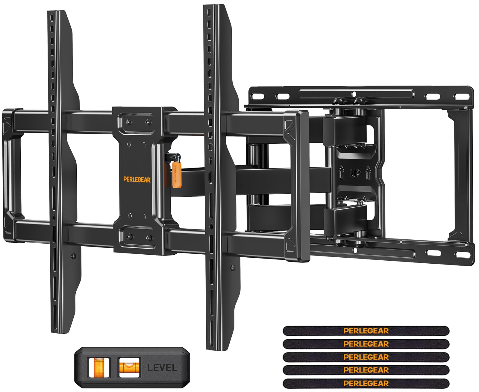 Perlegear Full Motion TV Wall Mount for 42–86 inch TVs up to 132 lbs