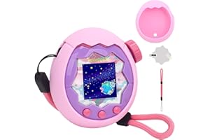 YouKnow Silicone Case for Tamagotchi Paradise Interactive Toy Digital Pet, with Screen Protector and Wrist Strap (Pink)
