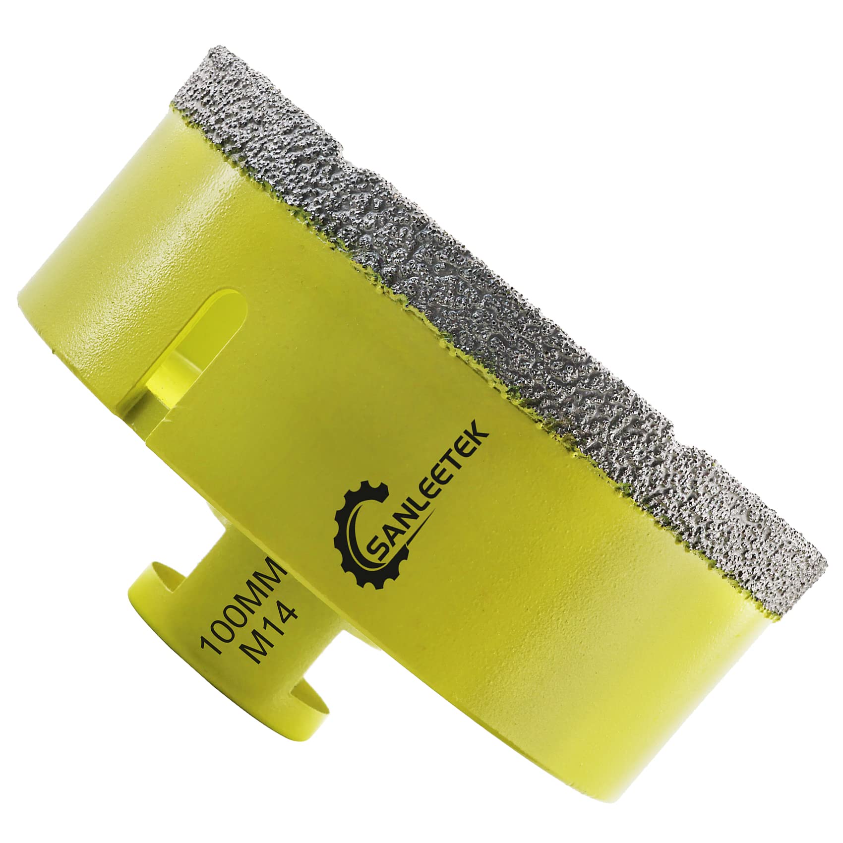 Diamond Tile Drill Bits 100mm SANLEETEK Vacuum Brazed Diamond Hole Saw for Ceramic Porcelain Marble Granite M14 Thread