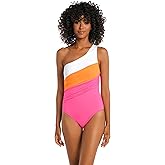 La Blanca Women's One Piece Swimsuit Shirred Shoulder Bathing Suit