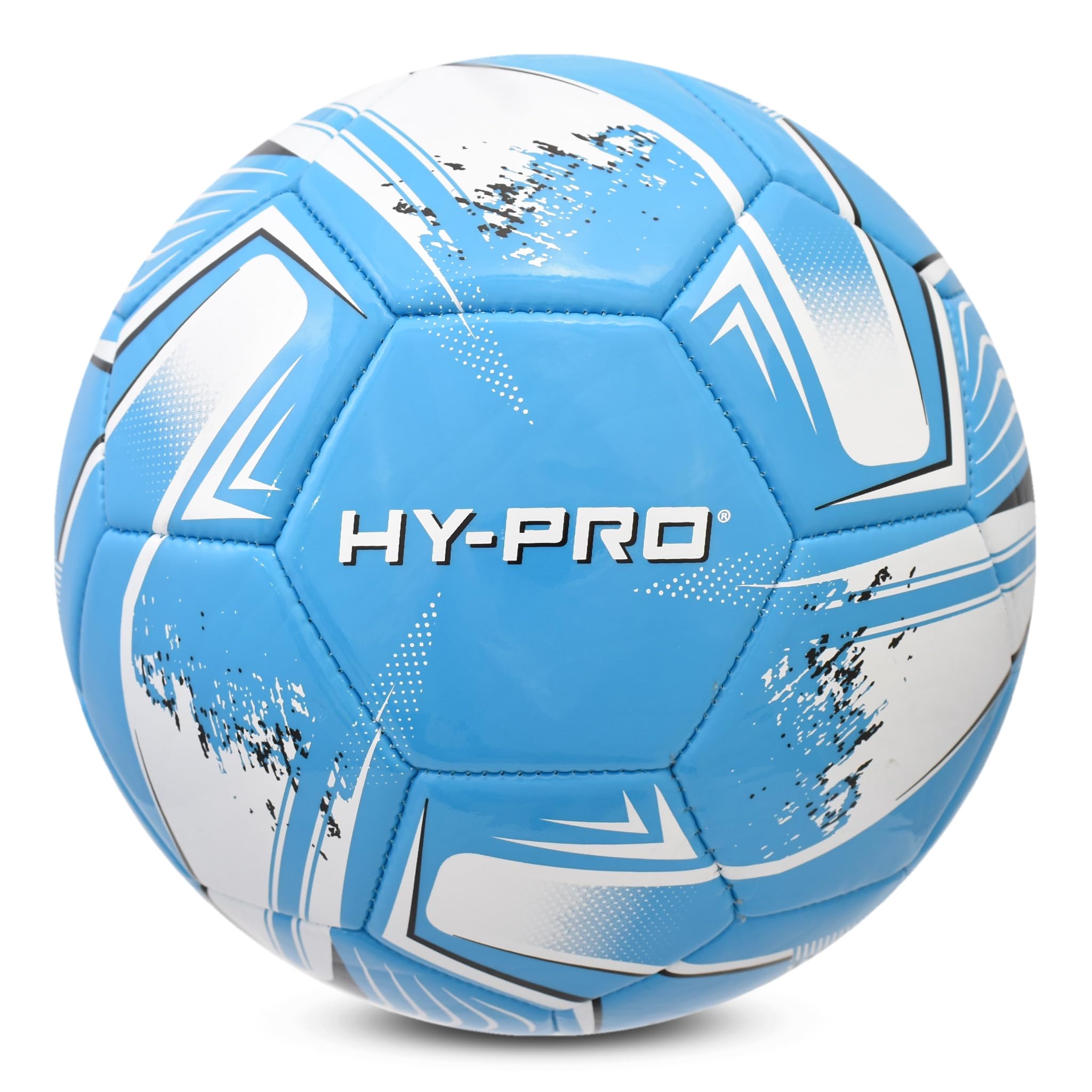 Hy-Pro Turbine Size 5 Football with PVC for Enhanced Grip - Ideal for Training & Matches in All Weather Conditions, Blue