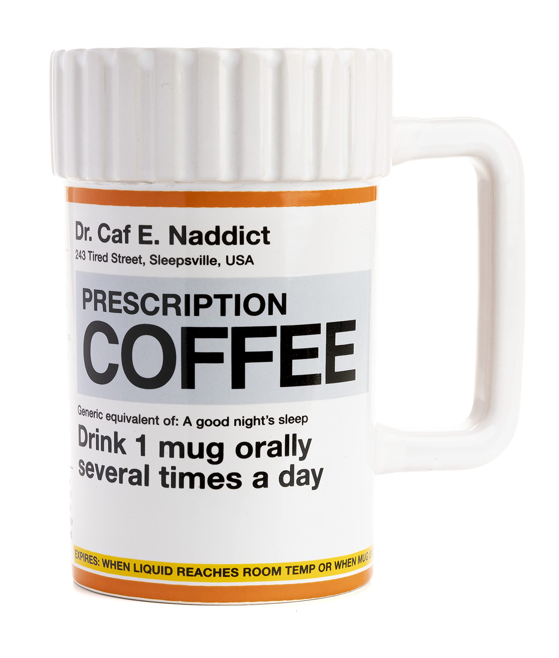 Paladone XL Prescription Unique Coffee Mug 17.5floz | Funny Coffee Mug Novelty Gag Gift for Coffee Lovers