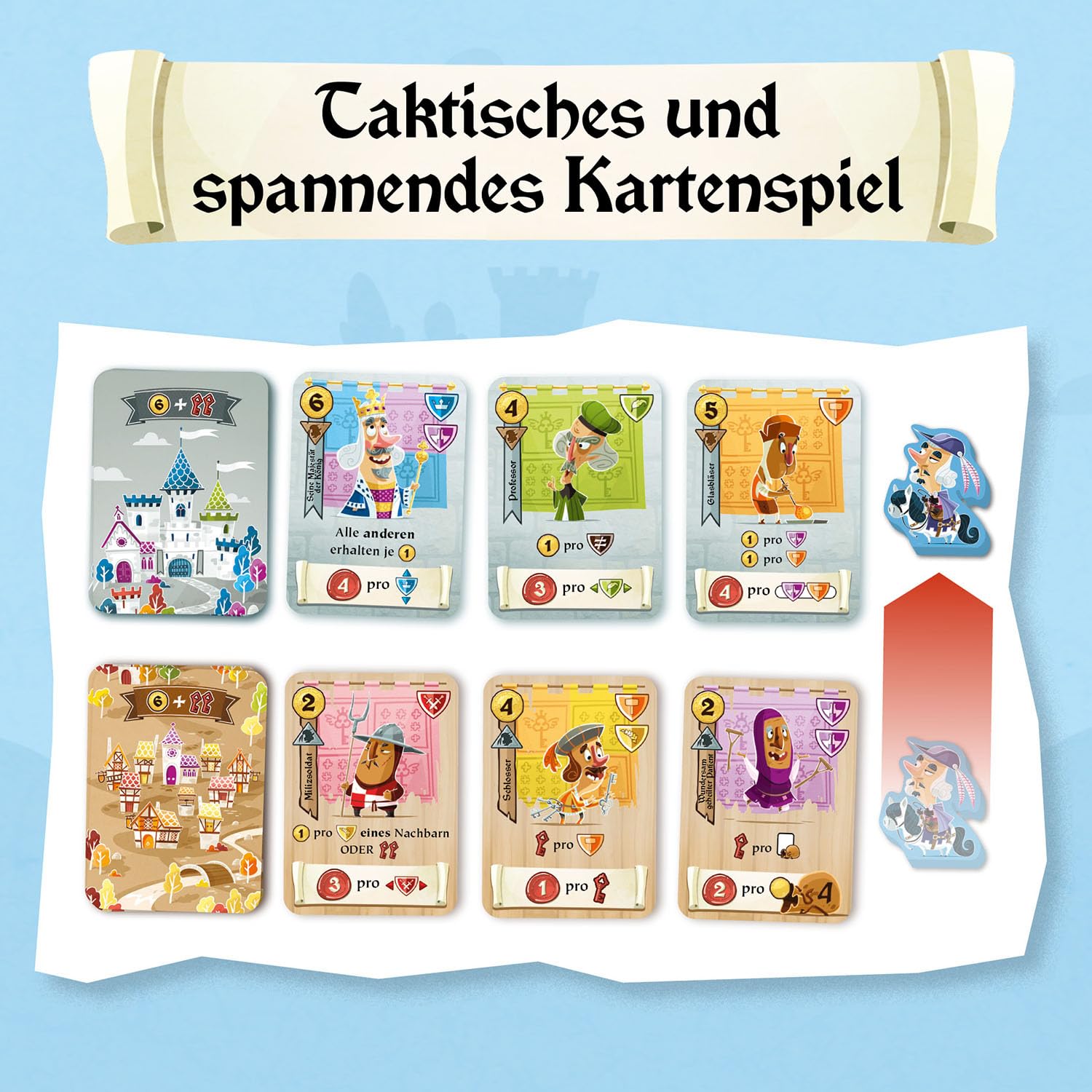 Kosmos 685393 Castle Combo, Deutsche Ausgabe, Kartenspiel für 2-5 Personen ab 10 Jahren, Taktisches und schnelles Spiel mit hohem Wiederspielreiz 3