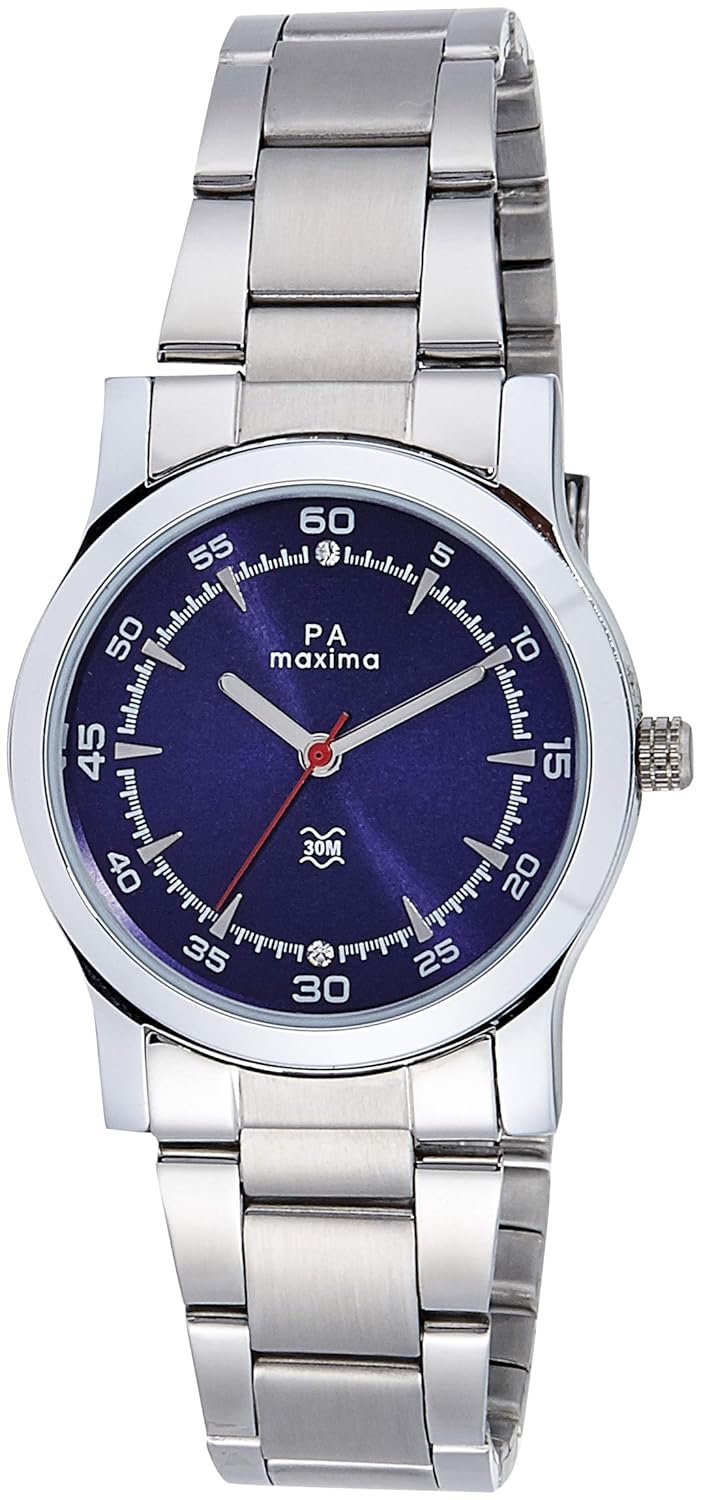 Buy Maxima Analog Blue Dial Women's Watch 28023CMLI at Amazon.in