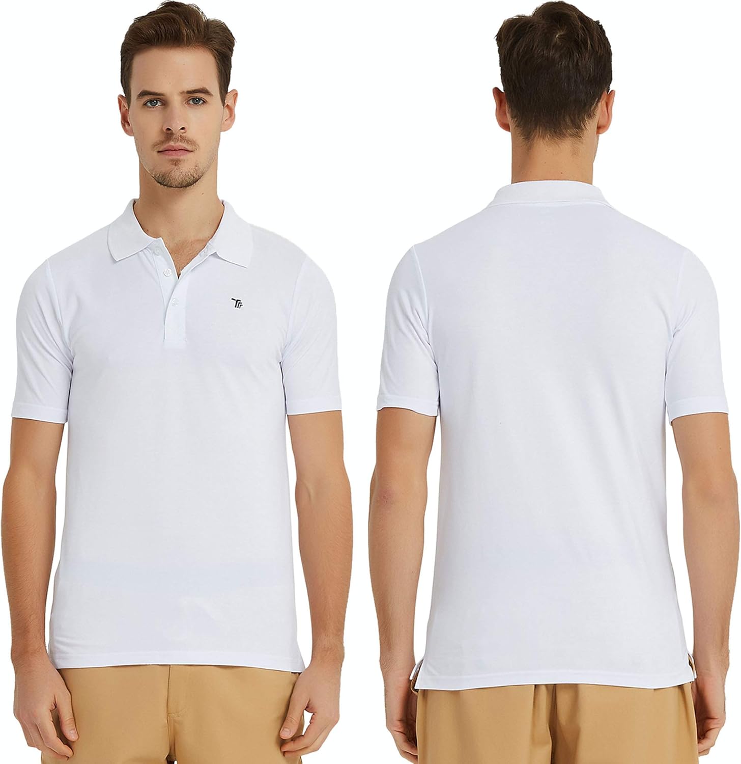 MoFiz Men’s Short Sleeve Golf Polo Shirt Quick Dry Sport Shirt Collared Athletic T-Shirt: Clothing