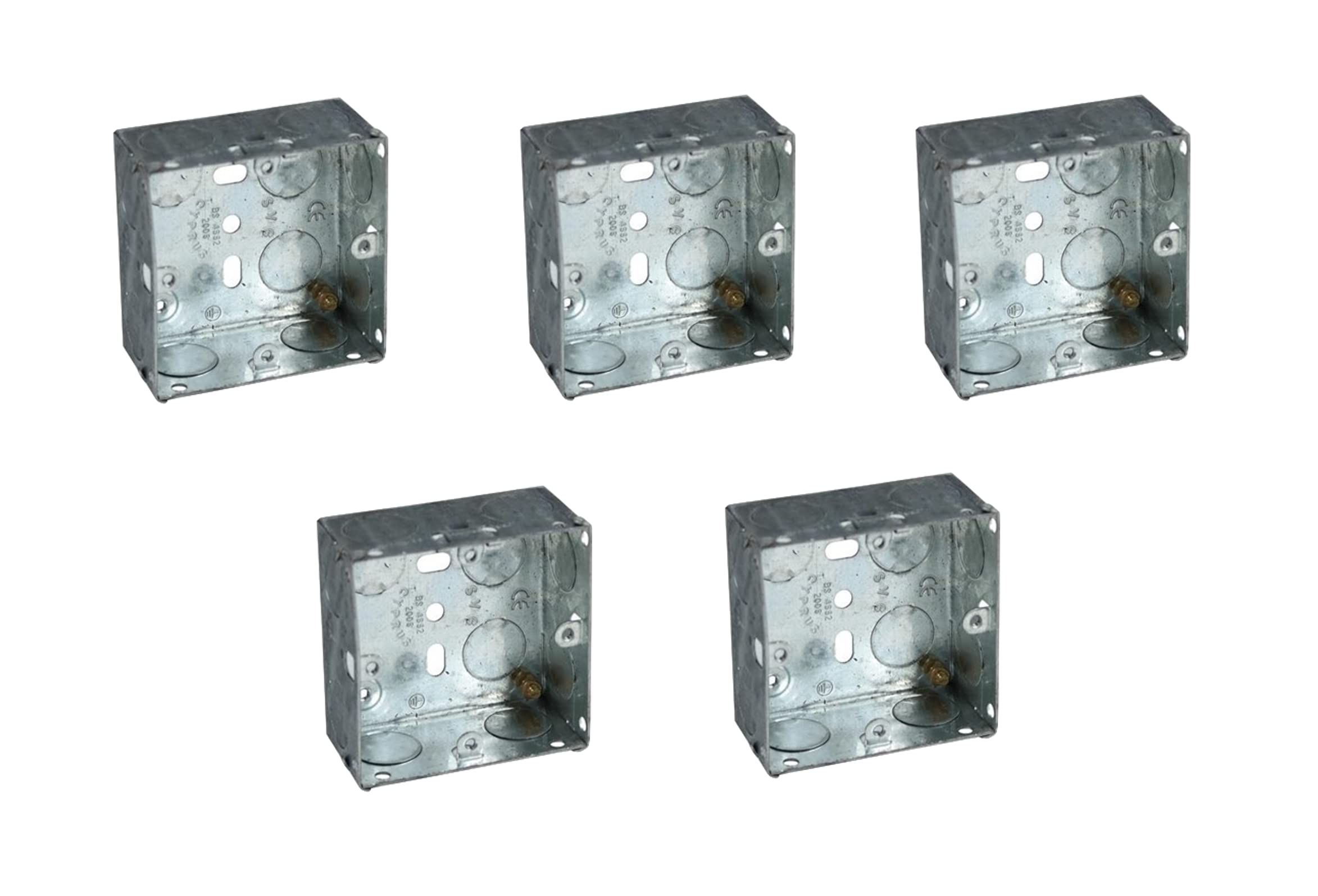 CED Single/Double Flush Metal Wall Pattress 25mm, 35mm, 45mm, 5 Gang, 1 Gang, Wi-Fi Electronic Switch, ON-OFF Operation, Push Button Actuator