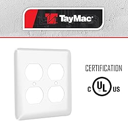 TayMac WRW-DD 2-Gang White Smooth Metal Maxi