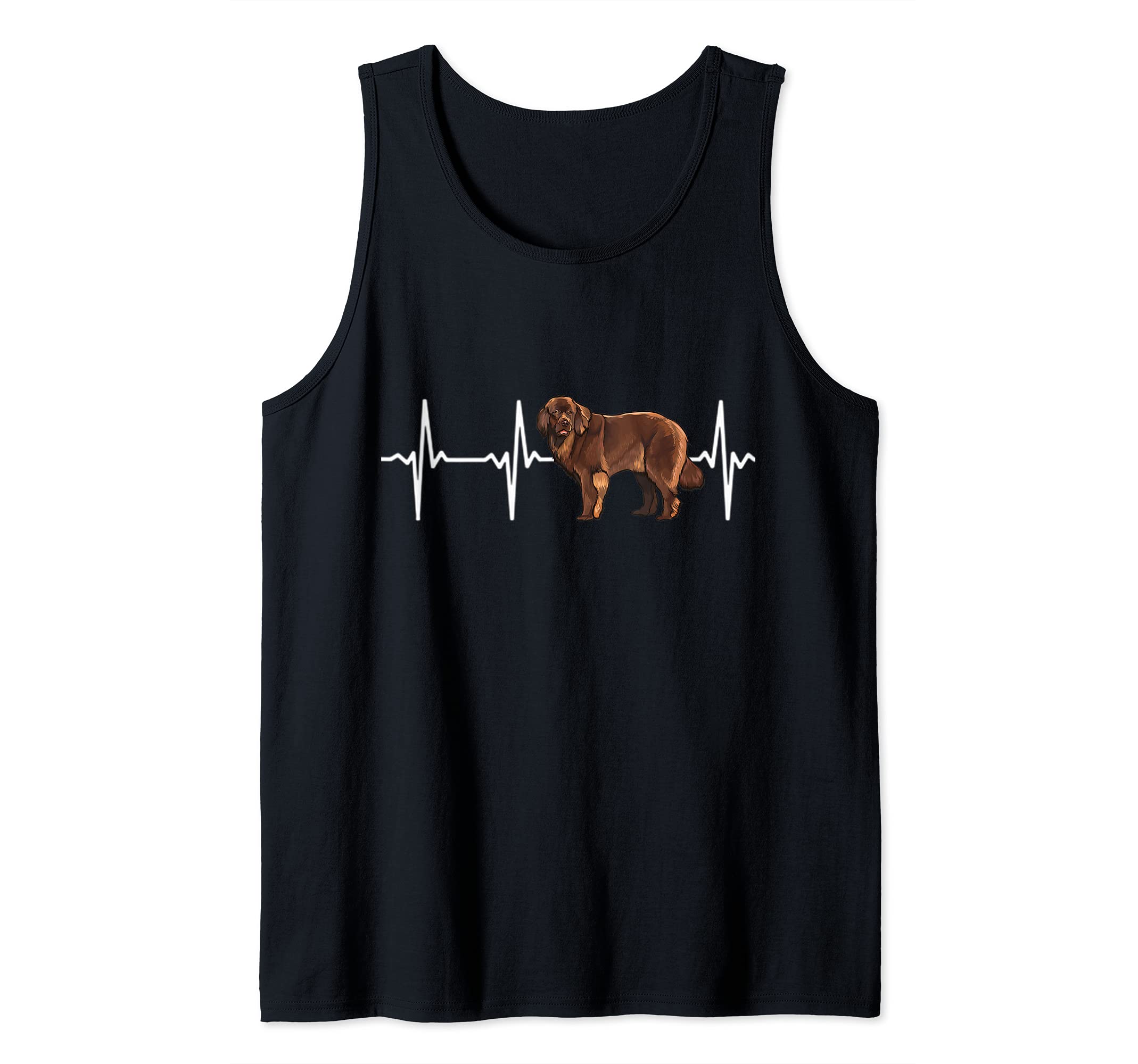 Newfoundland Heartbeat Love My Dog Tank Top