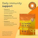 Nutravita Vitamin D3 4000 IU + K2 100 mcg MK7 180 Tabs Vegetarian 6 Month view 2