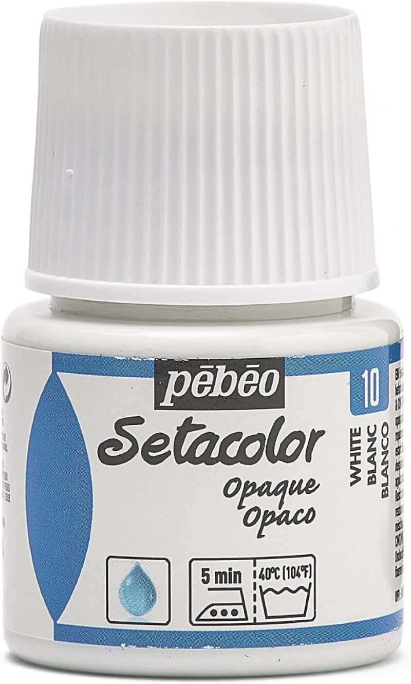 PEBEO Setacolor Opaque Fabric Paint, Titanium White, 45ml Bottle