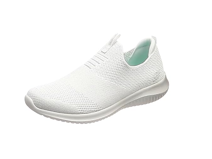 Skechers Damen Slipper Ultra Flex METAMORPHIC Weiß/Silber
