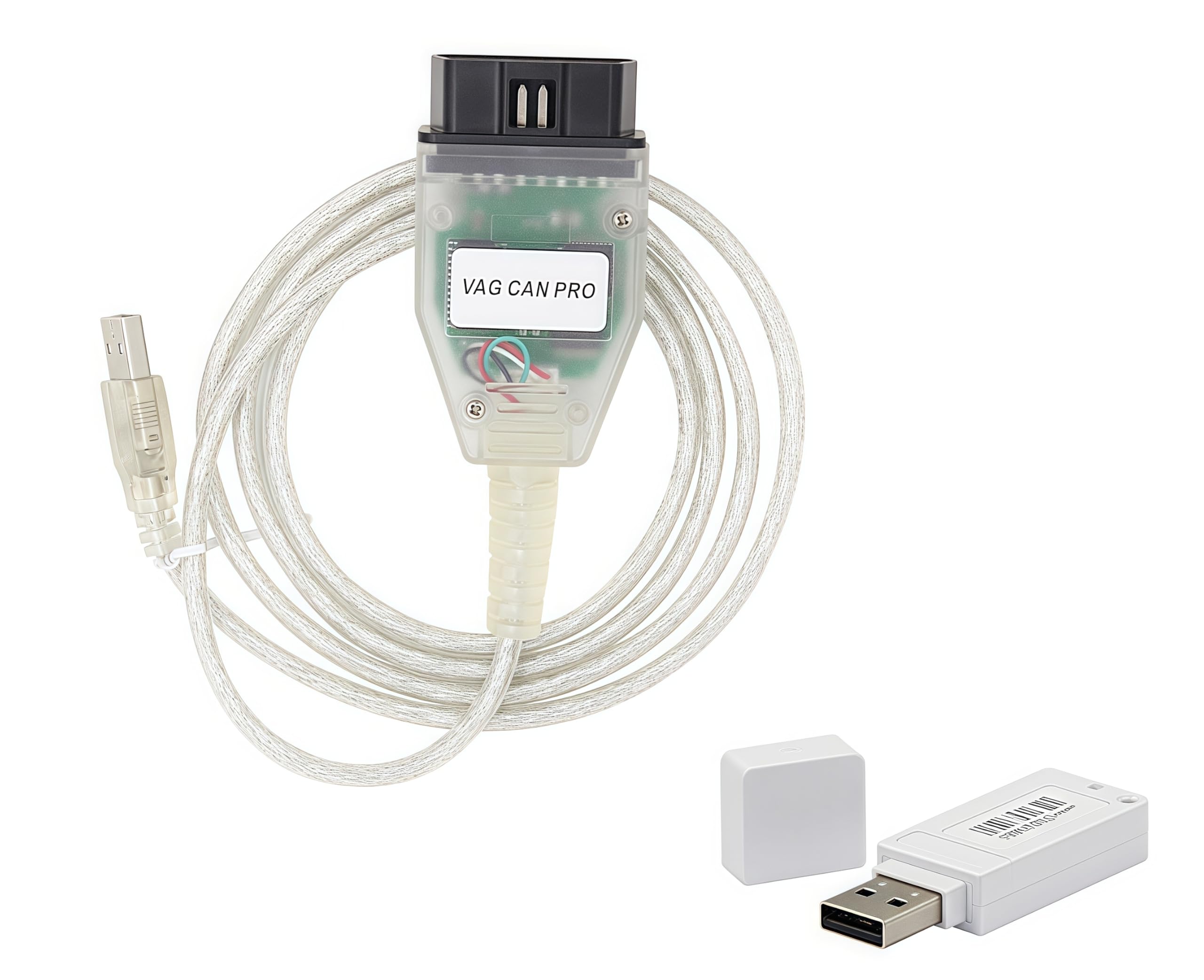 Washinglee Dongle Diagnostic Cable for VW Audi SKODA and SEAT, Support CAN BUS, UDS, and K-Line, Support VAG VCP CAN PRO and 32/64 bit Windows, Driver/APP Must Be Installed