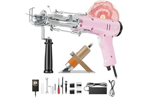 Tufting Gun Starter Kit with Carpet Trimmer,Fancybant 2 in 1 Cut Pile & Loop Pile Rug Making Kit for Beginners and Carpet Carving Clippers,5-40 Stitches/s High Speed Rug Tufting Kit
