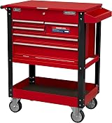 Sealey Heavy Duty 5 Drawer Tool Parts Trolley Lockable Top Mobile Workshop view 5