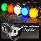 Gebelit 12pc LED Panel Indicator Light AC/DC 12-24V Signal Lamp Red Yellow Blue view 5