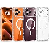 EXAVIX for iPhone 18 Pro Max &amp; iPhone 17 Pro Max Clear Case | Compatible with MagSafe, Anti-Yellowing Clear Case, Slim Hybrid Design, Shockproof Drop Protection, Camera Guard