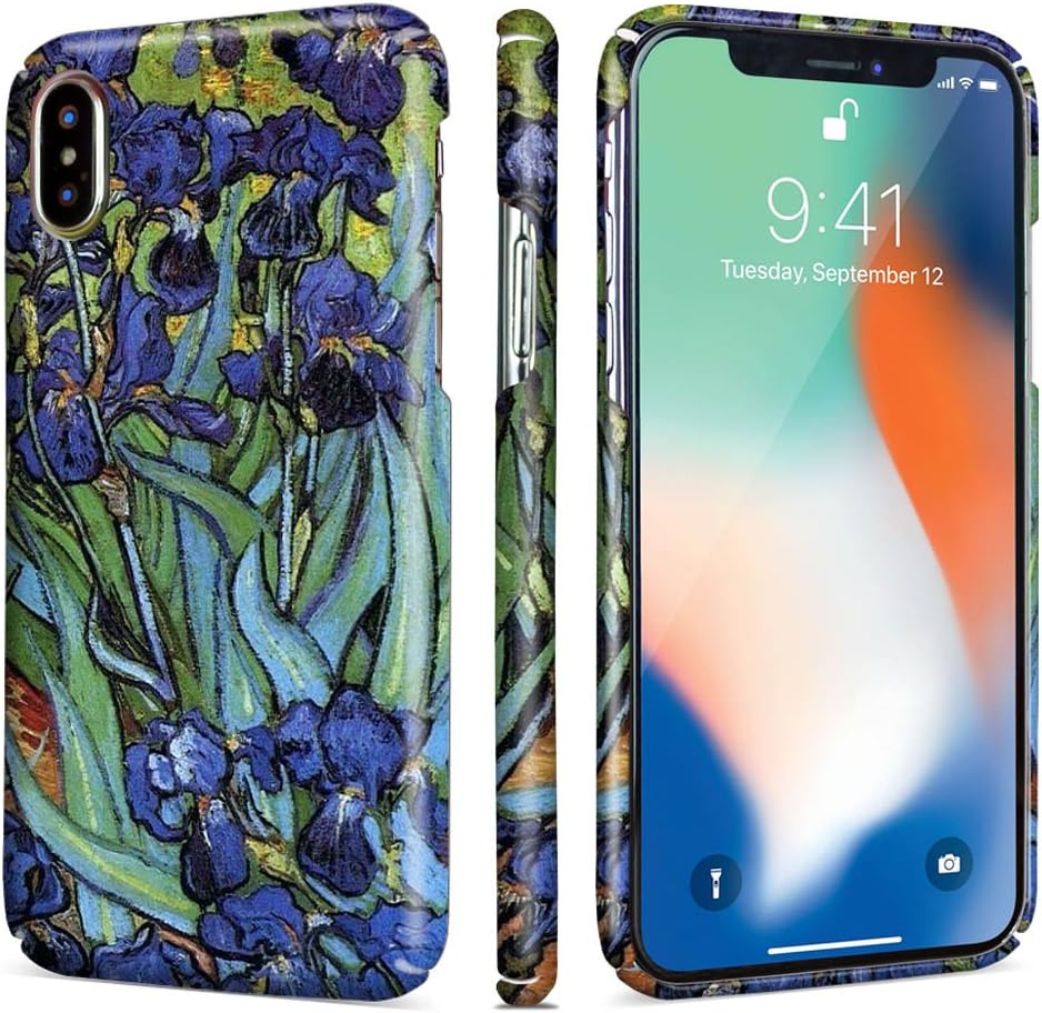 Vincent Van Gogh Irises Hard PC Mobile Phone Case Cover for iPhone X