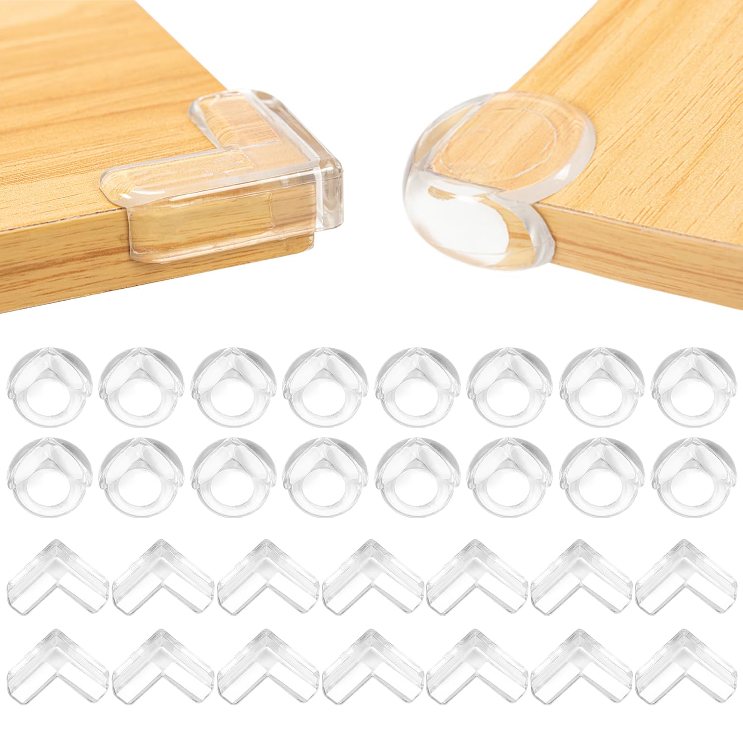 Corner Protectors for Kids, 30 PCS Baby Proofing Table Edge Protectors, Strong Adhesion Against Sharp Corners (Style A)