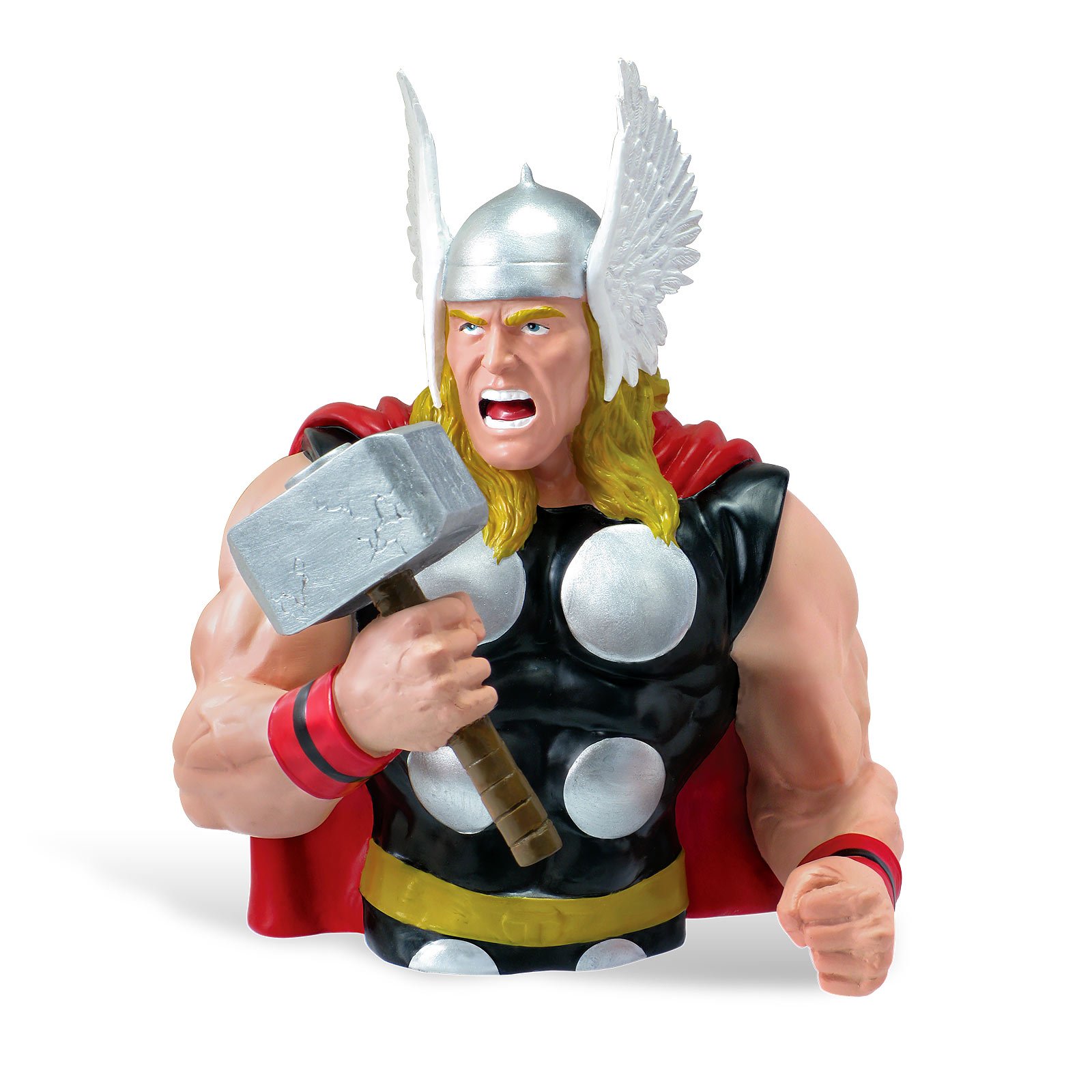 Thor Bank Collector Figurine for Marvel Comic Fans Avengers Superhero Bust 20cm Plastic