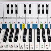 Enjoyard Piano Keyboard Note Stickers for 61/88 Keys, Removable No Residue Music Learning Labels for Beginner Kids Adults, Piano Key Transposition Ruler Keyboard &amp; Note Staff Chart Guide