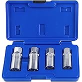 SPEEDWOX 4Pcs Metric Stud Removal Tool, 6-12mm Sockets for Broken Bolts | Broken Stud Puller Set, 6/8/10/12mm Extractor Sockets for Removing Trapped, Stud Extractor Set, for Auto &amp; Machinery Repair