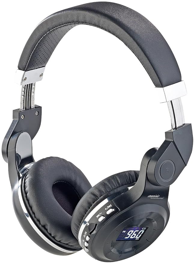 auvisio Headset: MP3-Kopfhörer mit Bluetooth, Freisprech-Funktion, FM-Radio & AUX-in (Kopfhörer mit MP3 Player)