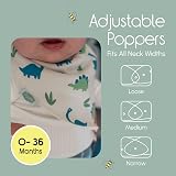 Ziggle Bandana Dribble Bibs Cotton Front 0-24 Months Dino Stars view 5