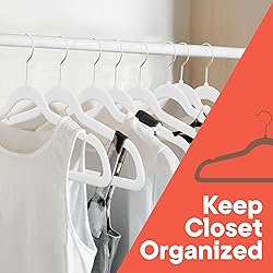 White Velvet Hangers 10 Pack – 360° Swivel