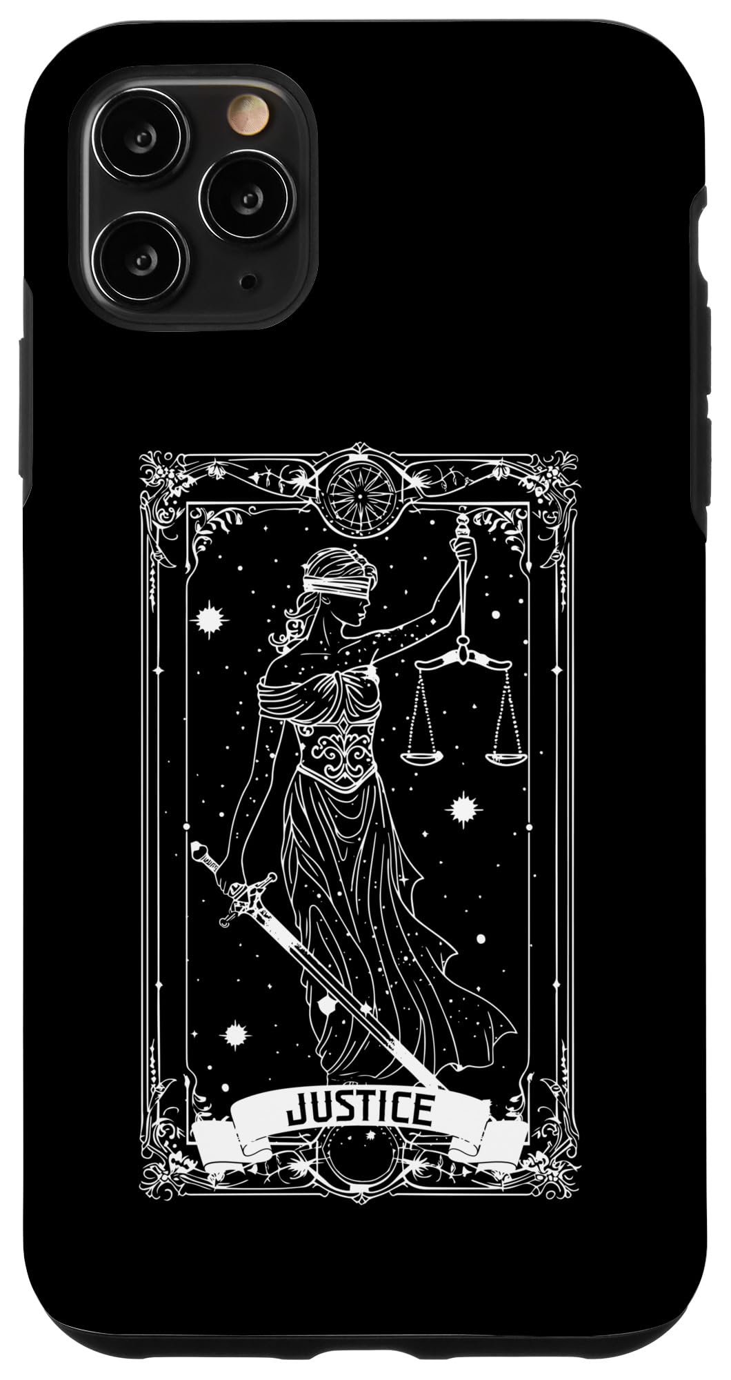 iPhone 11 Pro Max Mystical Tarot Card Justice Major Arcana Wicca Psychic Case