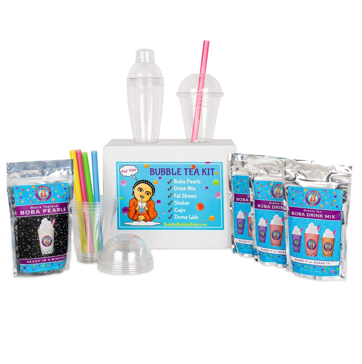 JUMBO Boba Bubble Tea Kit Makes 30+ Drinks DIY by Buddha Bubbles Boba