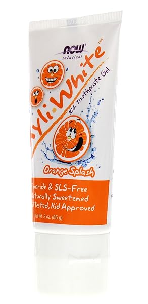 NOW SOLUTIONS XYLIWHITE ORANGE SPLASH TOOTHPASTE GEL FOR KIDS, 3-OUNCE