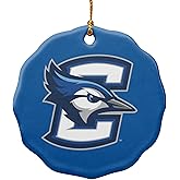 GRAPHICS & MORE Creighton University Primary Logo Porcelain Scalloped Holiday Christmas Tree Ornament - 2.8" (7.1 cm)