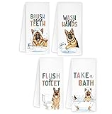 KRHFG German Shepherd Bathroom Hand Towels, Dog