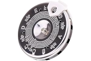 Crovakeu A003A(W) 1pc 13 Note Chromatic Pitch Pipe Tuner, C to C Range with Sliding Note Selector for Vocalists, Singers, Cho