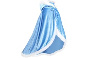 visofayo Girls Dress Up Hodded Cape Toddler Costume for Princess Cloaks