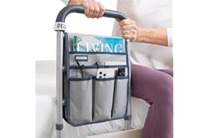 PELEGON FSA/HSA Eligible - Bed Rails for Elderly Adults Safety (300lb) - Adjustable Height Bed Assist Handle with Utility Bag - Bed Rail for Seniors & Surgery Patients - for Easier Bed Access
