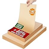 140 Parchment Paper Sheets 9x13 Inch | Precut Unbleached Baking Paper Sheets for Oven, Air Fryer, Cookies, Bread, Pizza | Non-Stick, Greaseproof Liners | Natural Brown Parchment for Baking