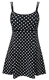 DANIFY Women's One Piece Polka Dot Swimdress Cover