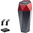 BFXM Car Trash Can with Lid, Garbage Bin for Women, Cute Interior Accessories for Seat Cup Holder, Organization Car Must Haves Essentials Mini Trash Can with Garbage Bag, 1 pack, Red, BFXM-TC-rd1